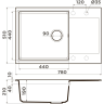 Мойка OMOIKIRI DAISEN 78-LB-DC Artgranit/темный Шоколад 4993691